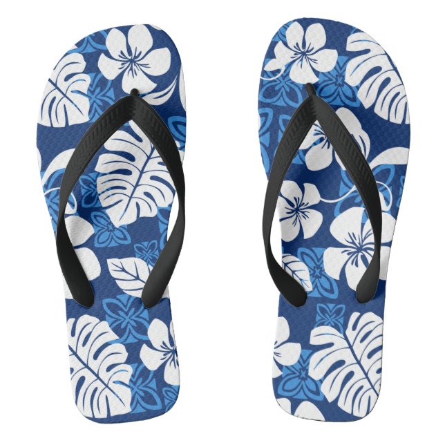 ALOHA FRIDAY (BLUE) FLIP FLOPS (Footbed)