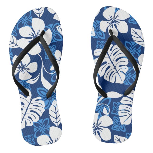ALOHA FRIDAY (BLUE) FLIP FLOPS (Footbed)