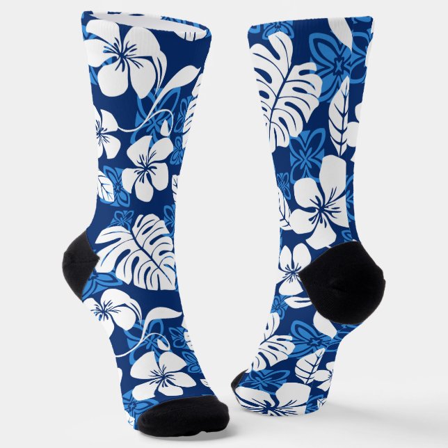 ALOHA FRIDAY (BLUE) SOCKS (Angled)