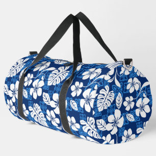 ALOHA FRIDAY PATTERN IN BLUE DUFFLE BAG