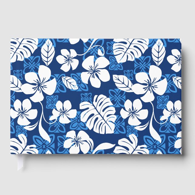 ALOHA FRIDAY PATTERN IN BLUE GUEST BOOK (Front)
