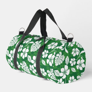ALOHA FRIDAY PATTERN IN GREEN DUFFLE BAG
