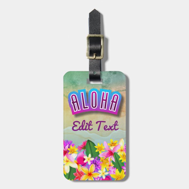 Aloha From Hawaii Luggage Tag (Front Vertical)