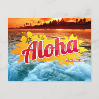 Aloha from Hawaii Postcard