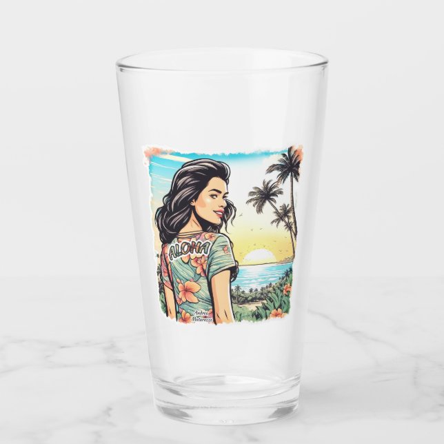 Aloha Girl Glass (Front)