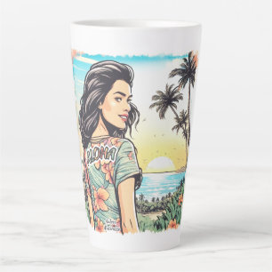 Aloha Girl Latte Mug