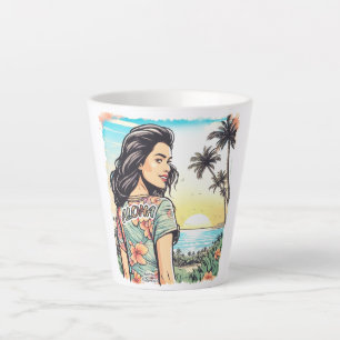 Aloha Girl Latte Mug