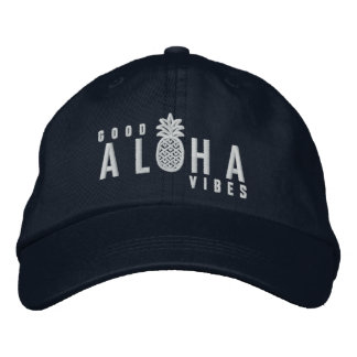 Aloha Good Vibes Embroidered Hat