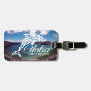 Aloha Hanauma Bay Hawaii Dolphin Luggage Tag