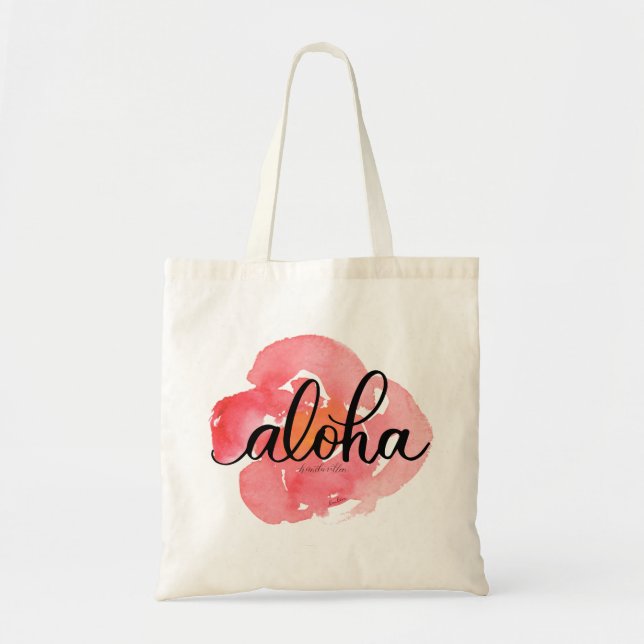 Aloha Handwritten Tote Bag (Front)