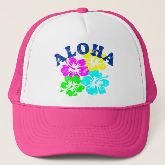 Aloha Hat Colourful Hawaiian Flowers | Holiday Gif