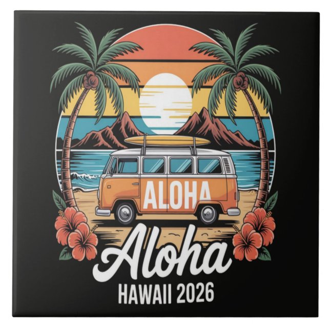 Aloha Hawaii 2026 Tile (Front)
