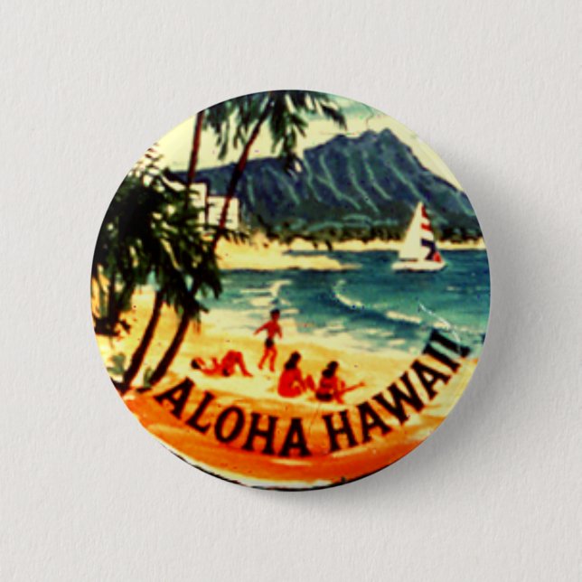 Aloha Hawaii 6 Cm Round Badge (Front)
