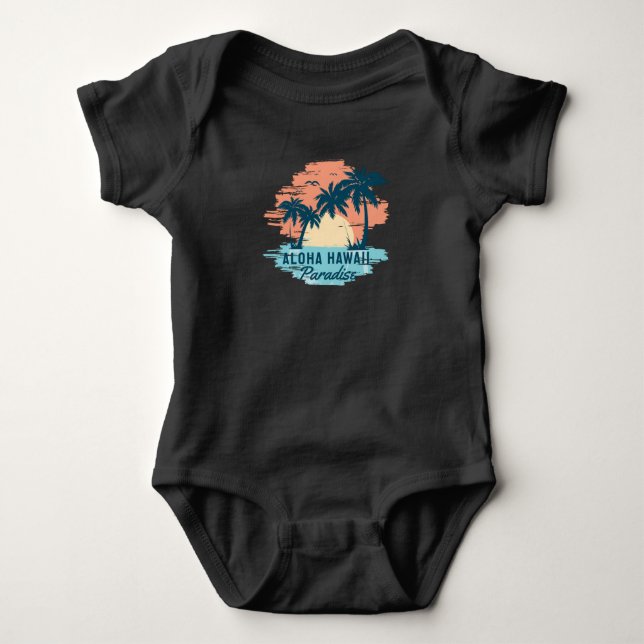 Aloha Hawaii Baby Bodysuit (Front)
