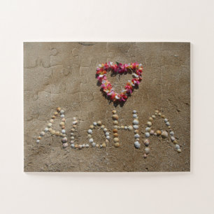 Aloha Hawaii Beach and Shells Jigsaw Puzzle