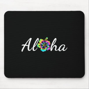 Aloha Hawaii Beach Hawaiian Island Tie Dye Surfboa Mouse Mat