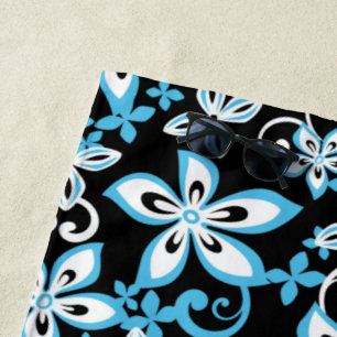 ALOHA HAWAII (BLACK/BLUE) BEACH TOWEL