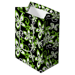 ALOHA HAWAII (BLACK/LIME) MEDIUM GIFT BAG