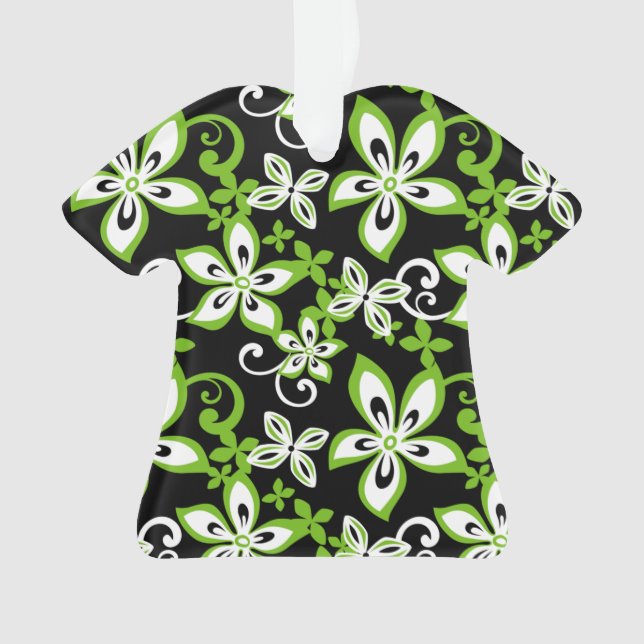 ALOHA HAWAII (BLACK/LIME) ORNAMENT (Front)