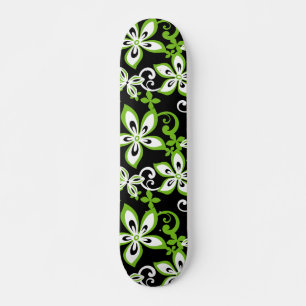 ALOHA HAWAII (BLACK/LIME) SKATEBOARD
