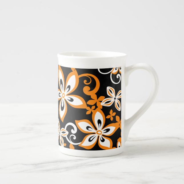 ALOHA HAWAII (BLACK/ORANGE) BONE CHINA MUG (Right)
