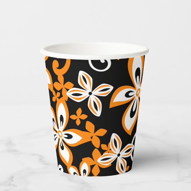 ALOHA HAWAII (BLACK/ORANGE) PAPER CUPS (Front)