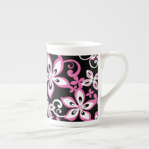 ALOHA HAWAII (BLACK/PINK) BONE CHINA MUG