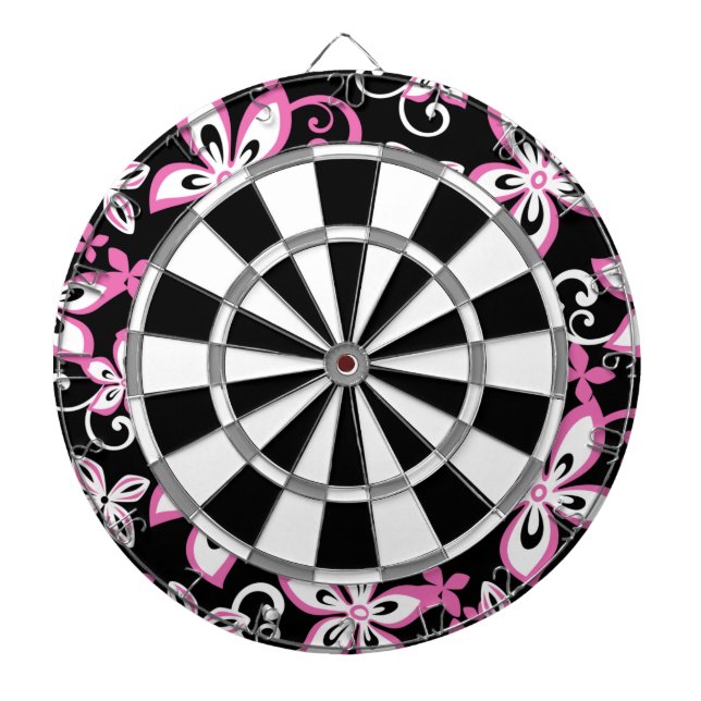 ALOHA HAWAII (BLACK/PINK) DARTBOARD (Front)