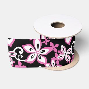 ALOHA HAWAII (BLACK/PINK) SATIN RIBBON