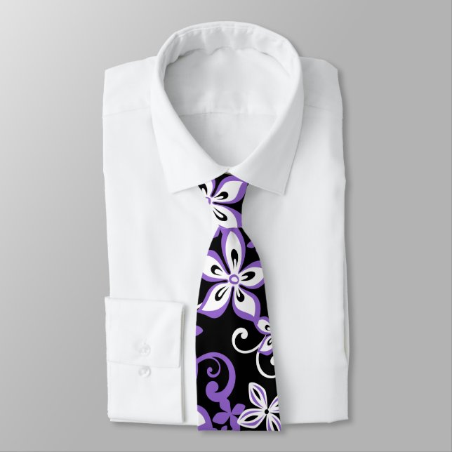 ALOHA HAWAII (BLACK/PURPLE) TIE (Tied)