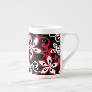 ALOHA HAWAII (BLACK/RED) BONE CHINA MUG