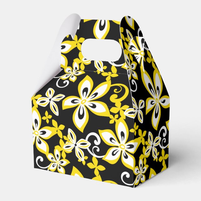 ALOHA HAWAII (BLACK/YELLOW) FAVOUR BOX (Front Side)