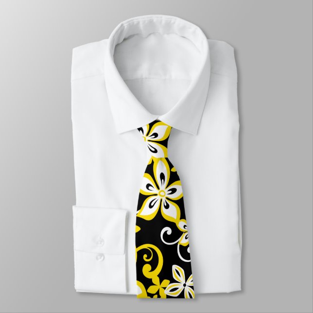 ALOHA HAWAII (BLACK/YELLOW) TIE (Tied)