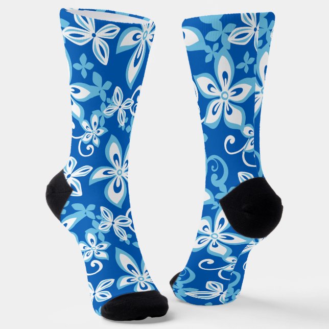ALOHA HAWAII (BLUE x 2) SOCKS (Angled)