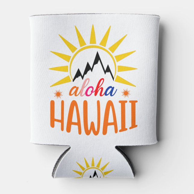 Aloha Hawaii Can Cooler (Front)