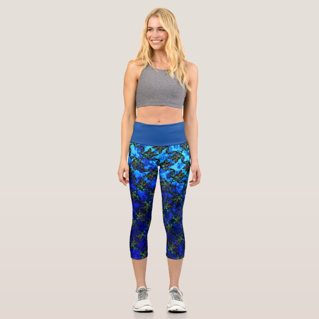 Aloha Hawaii  Capri Leggings (Front)