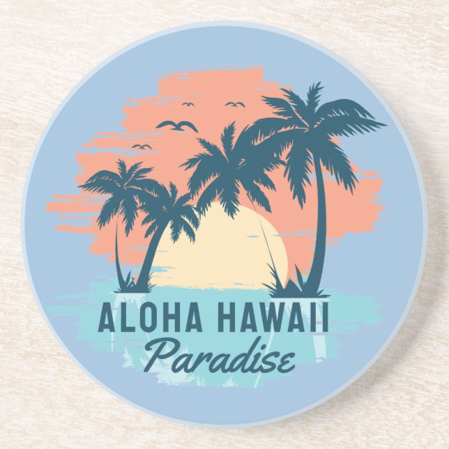 aloha hawaii   coaster (Front)