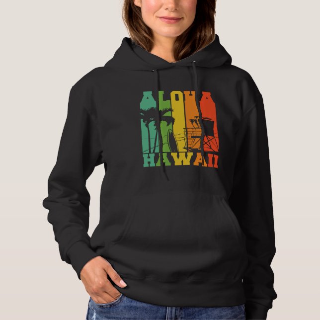 ALOHA HAWAII COLORFUL RETRO HOODIE (Front)