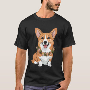 Aloha Hawaii Corgi Hawaiian Summer Surfing Beach V T-Shirt