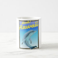Aloha! Hawaii! Dolphin travel poster