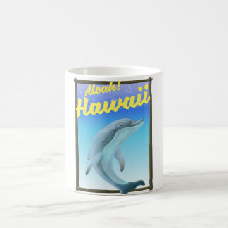 Aloha! Hawaii! Dolphin travel poster Coffee Mug