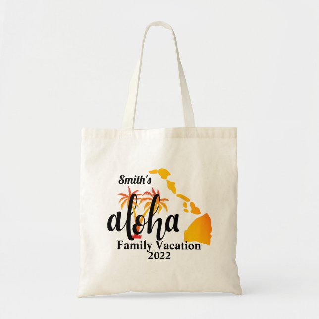 Aloha Hawaii Family Group Matching Vacation 2022  Tote Bag (Front)