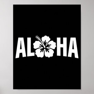 Aloha Hawaii Flower Tropical Floral Island Design Poster