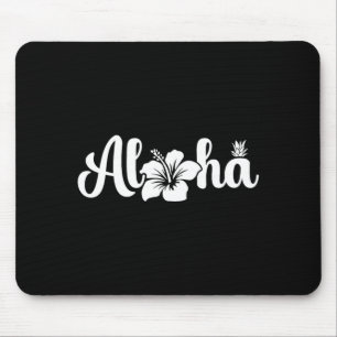 Aloha hawaii flower tropical hawaiian island kids mouse mat