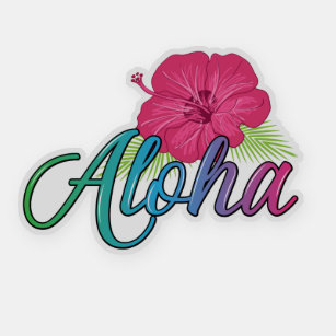 Aloha Hawaii from the island - 4 x 4 Sticker