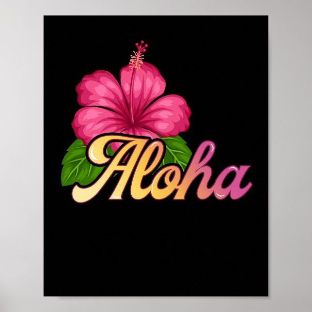 AlOHA Hawaii From The Island Summer Beach Poster (Front)