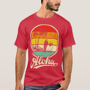 Aloha Hawaii Hawaiian For Boys Girls Palm Tree Sur T-Shirt