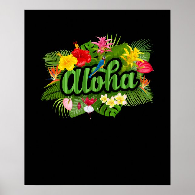 Aloha Hawaii Hawaiian Island Poster (Front)