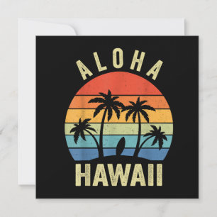 Aloha Hawaii Hawaiian Island Shirt Palm Beach Surf Invitation