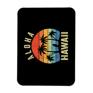 Aloha Hawaii Hawaiian Island Shirt Palm Beach Surf Magnet